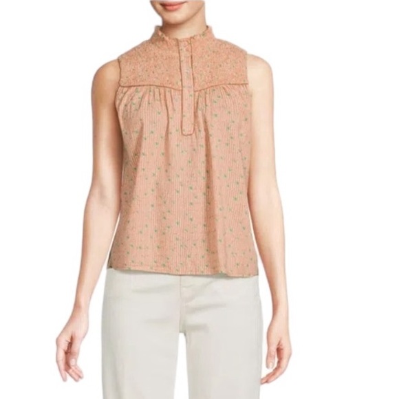 NWT Joie “Joesa” Sleeveless Cotton Blouse (D-1) - Picture 2 of 11